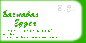 barnabas egger business card